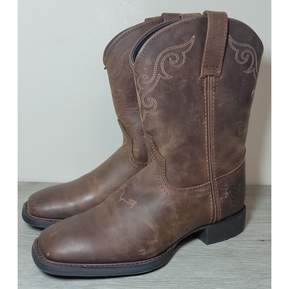Ariat‎ Women's Roper Wide Square Toe Western Boot 10027383 Size 6 B EUC